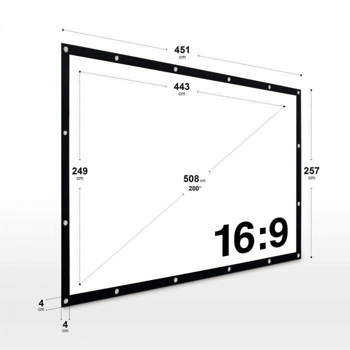 eSmart SPANMI Spann Leinwand 442 x 249 cm (200') 16:9