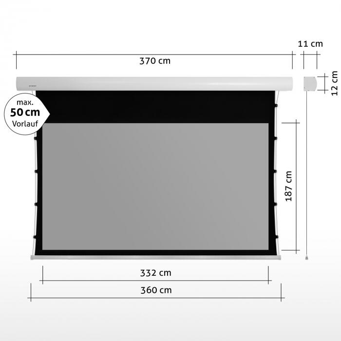 eSmart Expert XTS Tension Leinwand Grau 332 x 187 cm (150') 16:9