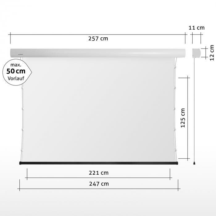eSmart Expert XTS Akustik Tension Leinwand 221 x 125 cm (100') 16:9