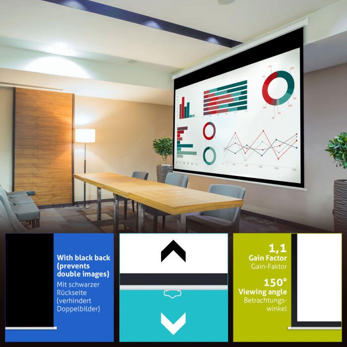 eSmart Professional MIROLO Rollo Leinwand 215 x 135 cm (100') 16:10