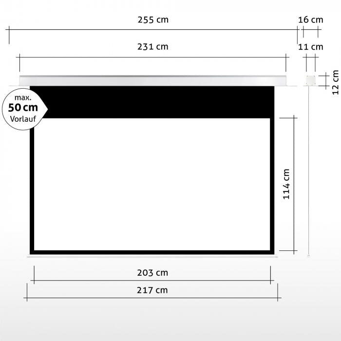 eSmart Expert CSX Deckeneinbau Leinwand 203 x 114 cm (92') 16:9