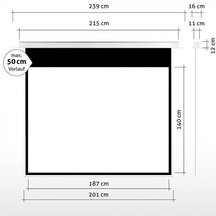 eSmart Expert CSX Deckeneinbau Leinwand 187 x 140 cm (92') 4:3
