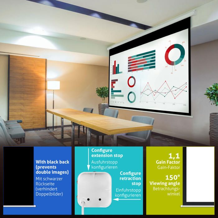 eSmart Economy EXM Motor Leinwand 180 x 101 cm (81') 16:9