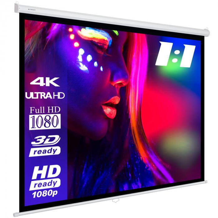 eSmart Economy EXR Rollo Leinwand 180 x 180 cm (100') 1:1