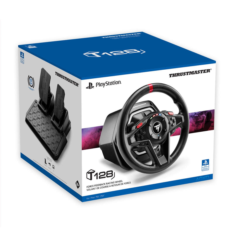 Thrustmaster T-128p Force Feedback Lenkrad & Pedale-set für PS5/PS4/PC
