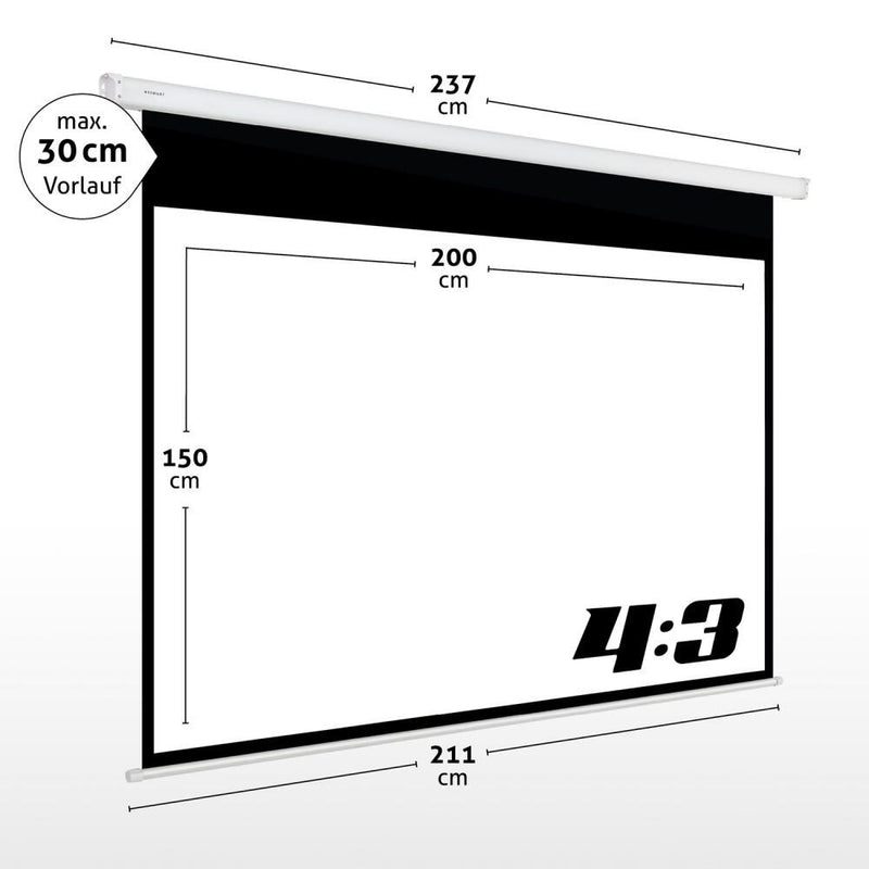 eSmart Economy EXM Motor Leinwand / 200 x 150 cm (98') / Format 4:3