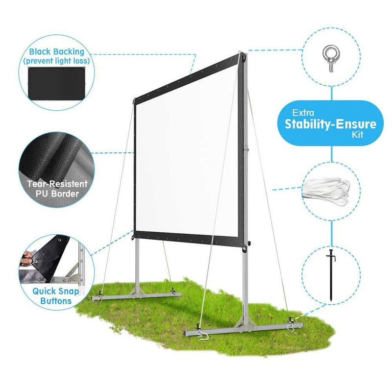ESMART PROFESSIONAL MIMOBI Faltrahmen-Beamer-Leinwand 221 x 125 cm (100') 16:9