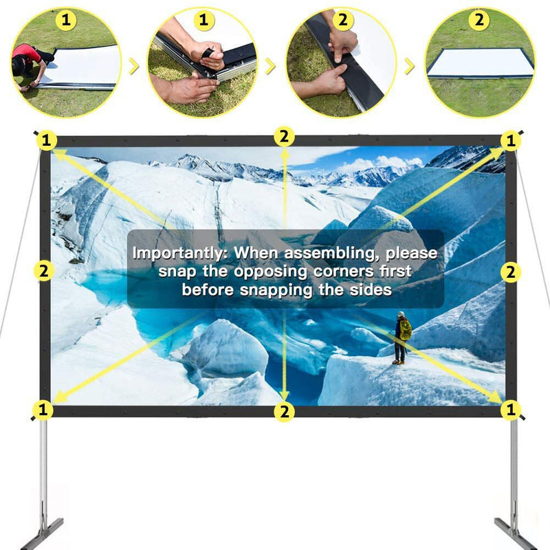 ESMART PROFESSIONAL MIMOBI Faltrahmen-Beamer-Leinwand 221 x 125 cm (100') 16:9