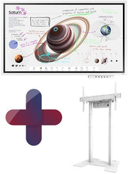 Samsung Flip Pro WM65B Flipchart 165 cm 65 Zoll inkl. Neomounts BL55-875WH1 motorisierter Standfuß & Tray CY-TF65BBC