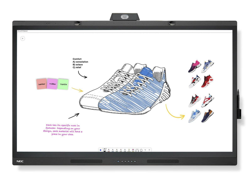 NEC MultiSync WD551 Windows Collaboration Display 138,8 cm 55 Zoll inkl. Neomounts FL55-875BL1 motorischer Rollwagen