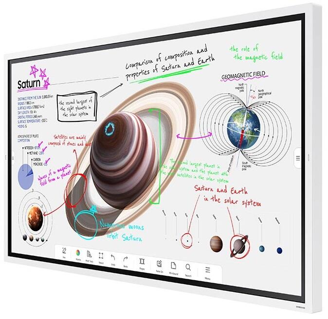 Samsung Flip Pro WM65B Flipchart 165 cm 65 Zoll inkl. HAGOR HP Twin Lift M-Flip motorisierter Rollwagen