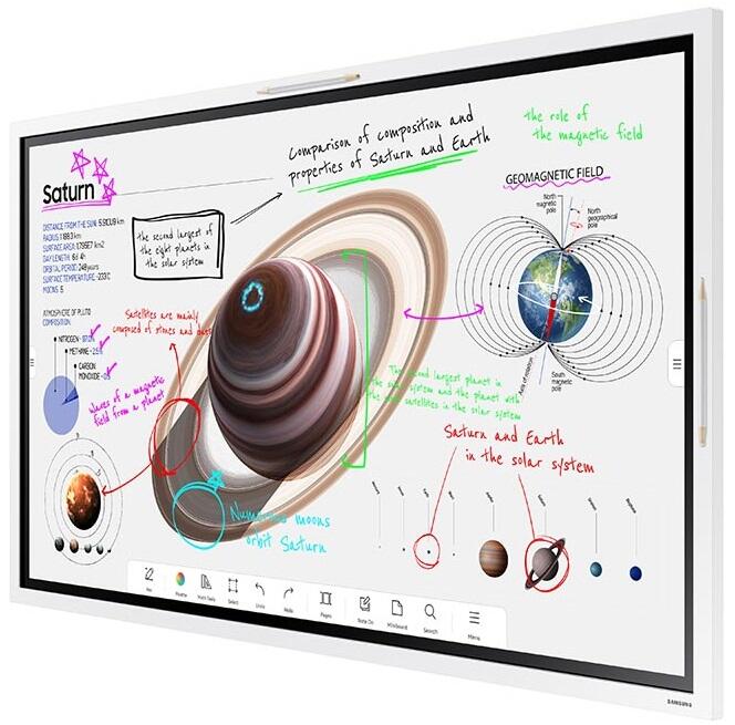 Samsung Flip Pro WM55B Flipchart 138,7 cm 55 Zoll inkl. Peerless-AV SR560 rotierbarer Rollwagen