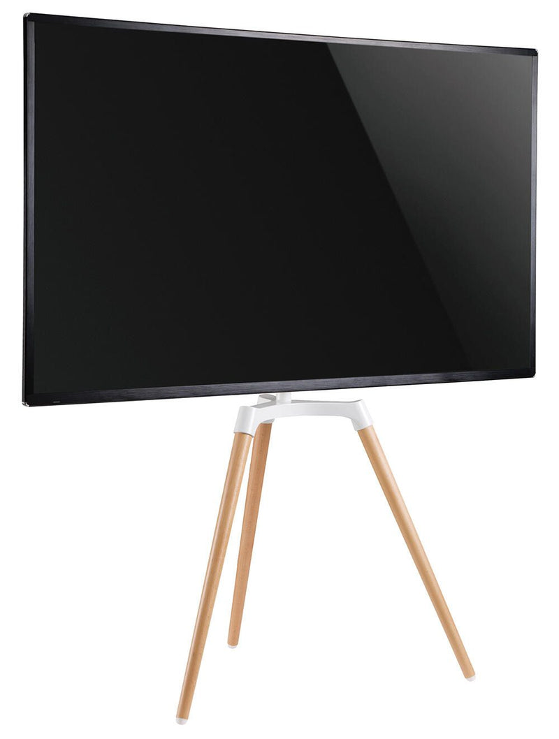 MyWall TV Display Staffelei Design Standfuß HT 21 W für 50-65 Zoll (Vesa 200x400) 140° drehbar bis zu 35 kg
