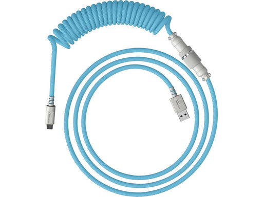 HyperX USB-C Spiralkabel hellblau-weiß