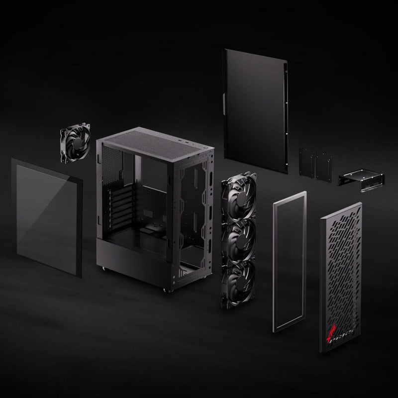 ADATA XPG PC-Gehäuse Valor Air Midi-Tower schwarz