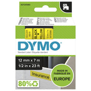 DYMO® Original D1-Schriftband für LabelManager™ 12mm x 7m - Polyester, wieder ablösbar - schwarz auf gelb